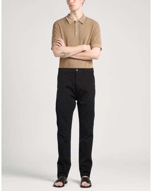 Harmont & Blaine Black Pants Cotton, Elastane for men