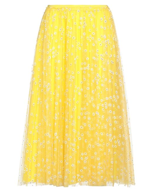 RED Valentino Yellow Midi Skirt