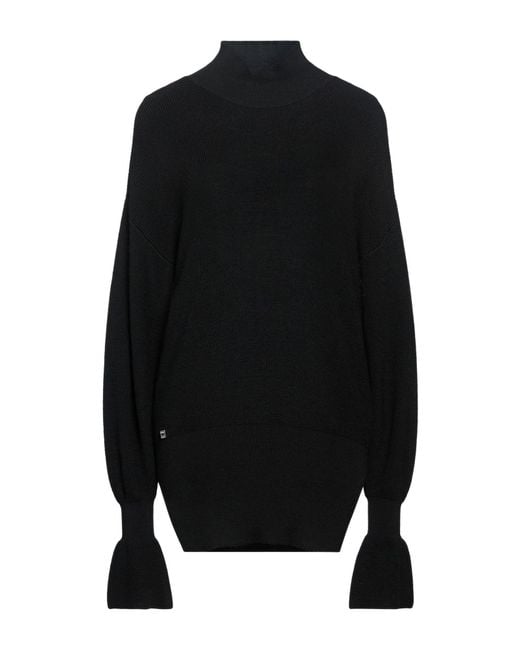 Manila Grace Black Turtleneck Acrylic, Wool, Viscose
