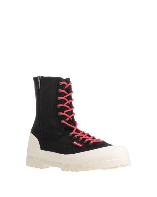 PAURA x SUPERGA Black Ankle Boots for men