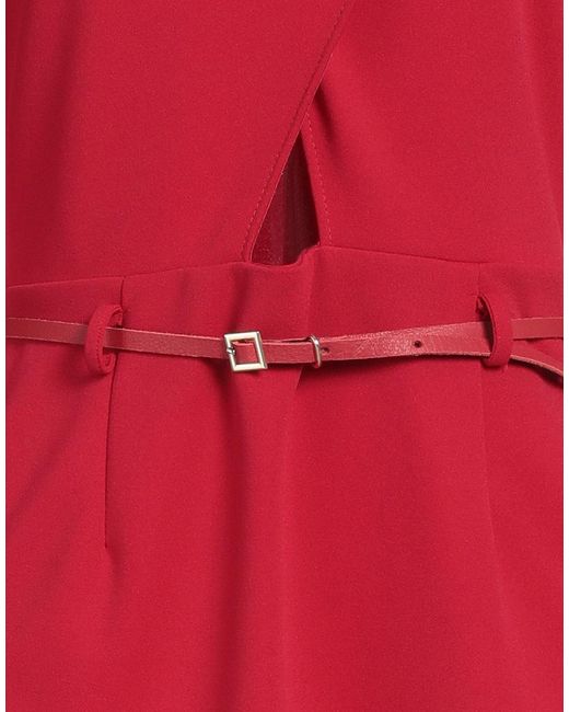 Imperial Red Mini Dress Polyester, Elastane