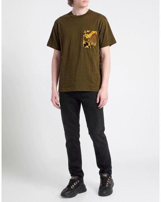 Versace Jeans Couture Green T-Shirt Cotton for men