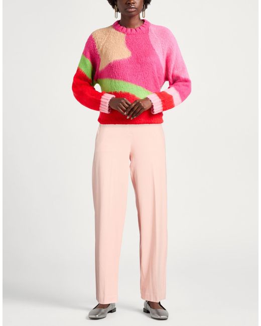 Circolo 1901 Pink Pants Cotton, Elastane