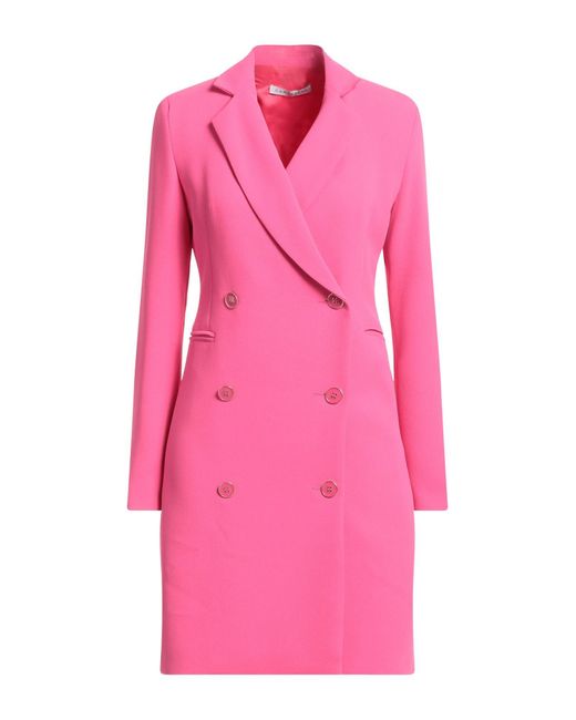 Caractere Pink Overcoat & Trench Coat