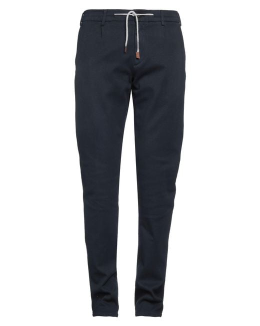 Eleventy Blue Platinum Pants Cotton, Elastane for men