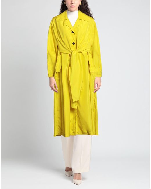 Erika Cavallini Semi Couture Yellow Overcoat