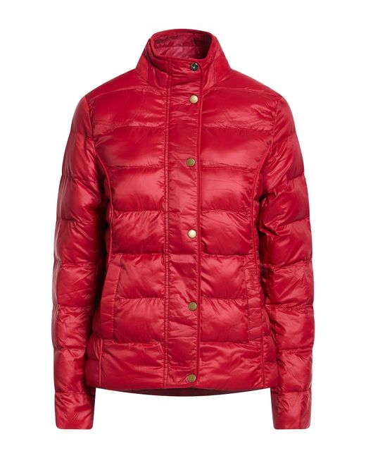 Barbour Red Puffer Polyamide