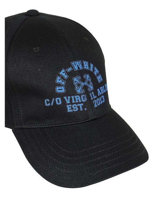 Off-White c/o Virgil Abloh Baseballkappe aus Baumwoll-Twill mit Logoprint in Blue für Herren