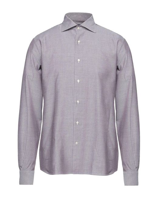 Angelo Nardelli Purple Shirt for men