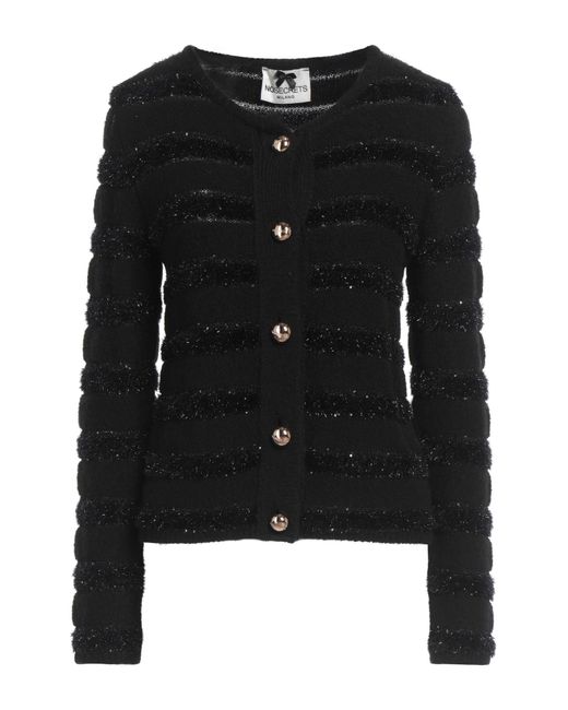 No Secrets Black Cardigan Acrylic, Synthetic Fibers, Viscose, Wool, Metal