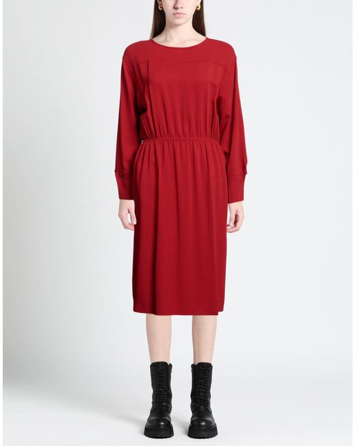 Les Copains Red Midi Dress