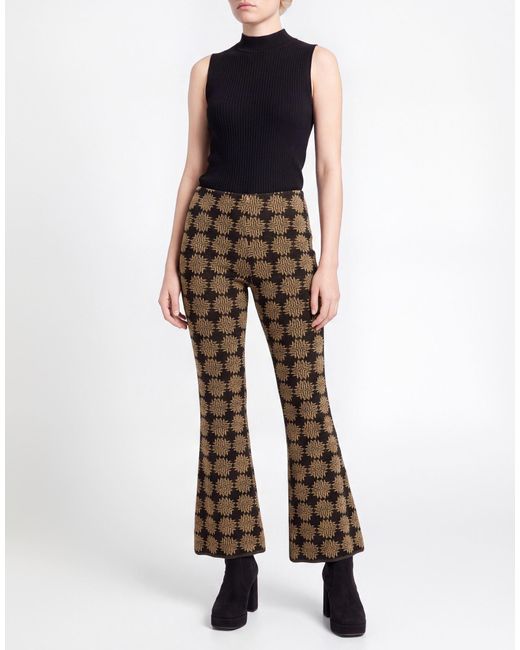 Siyu Brown Pants Merino Wool, Polyamide, Metallized Polyamide