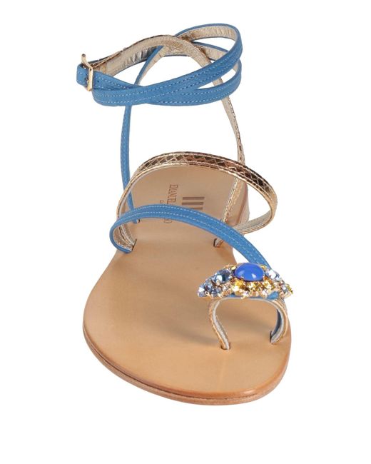 Emanuela Caruso Blue Thong Sandal