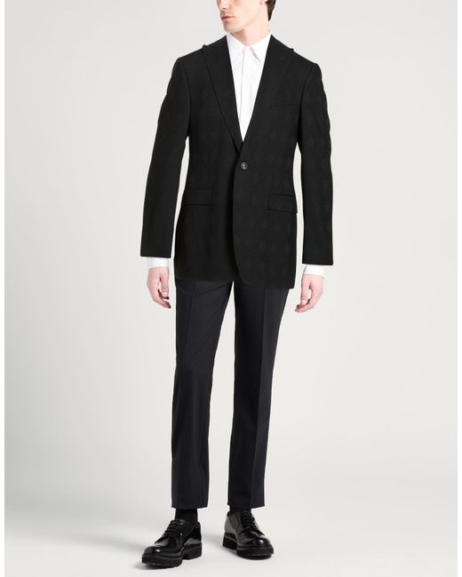 Versace Black Blazer Wool for men