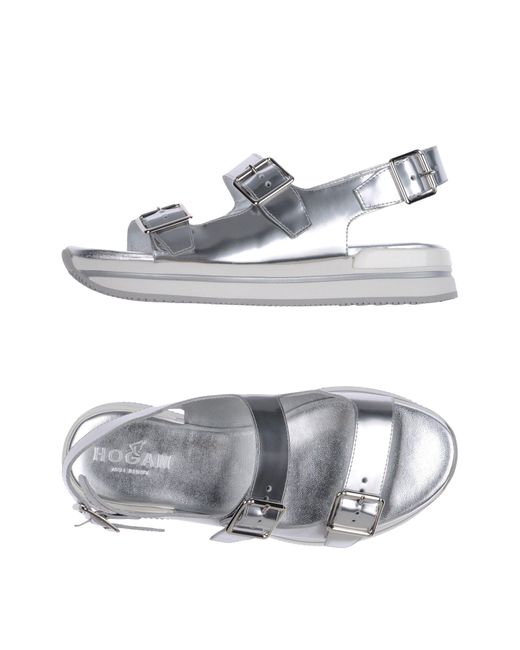 Hogan Metallic Sandals