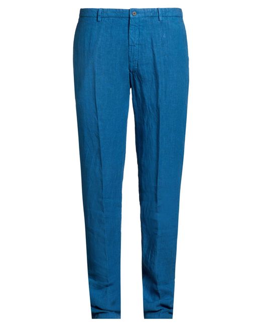 Boglioli Blue Pants Linen for men