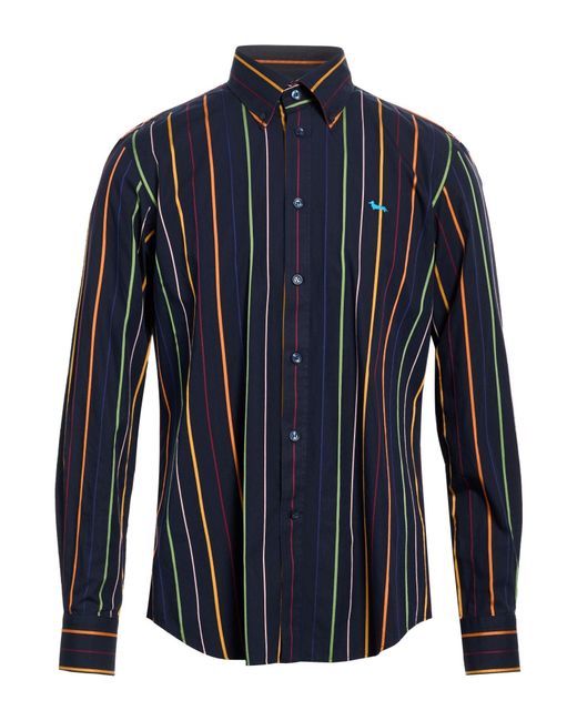 Harmont & Blaine Blue Midnight Shirt Cotton for men