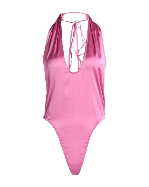 Jacquemus Pink Bodysuit Viscose, Elastane
