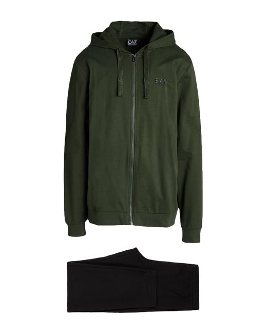 EA7 Green Military Tracksuit Cotton for men