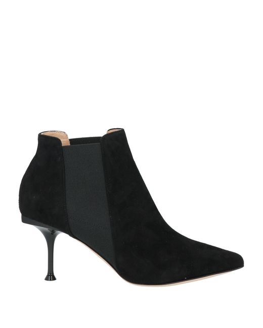 Sergio Rossi Black Ankle Boots Leather