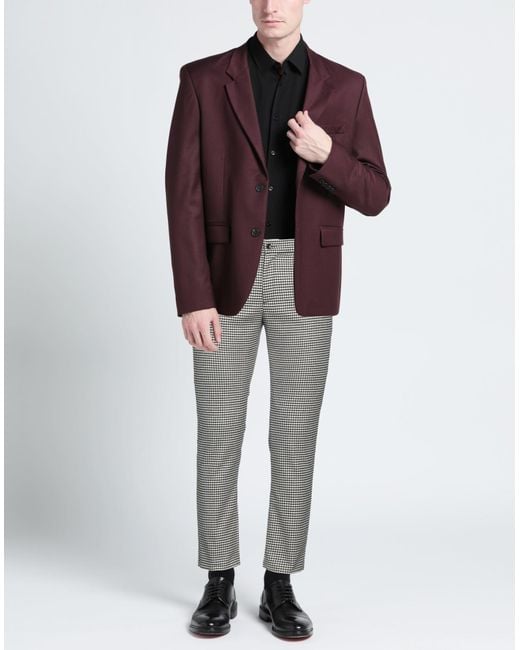 Daniele Alessandrini Gray Pants Polyester, Viscose, Elastane for men