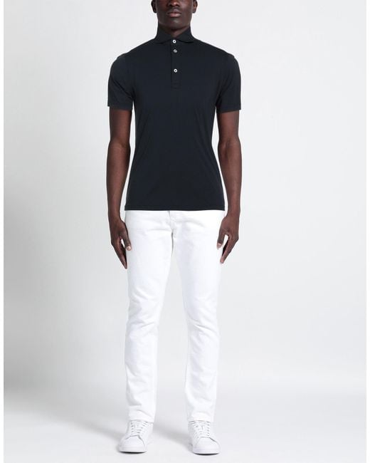 Ghirardelli Black Polo Shirt Polyamide, Elastane for men