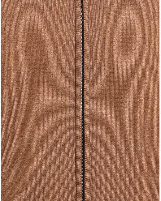 Moorer Brown Cardigan Virgin Wool for men