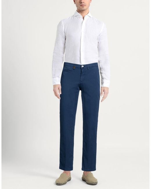 Barbati Blue Pants Cotton, Elastane for men