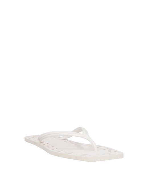 Carlotha Ray White Thong Sandal Synthetic Material