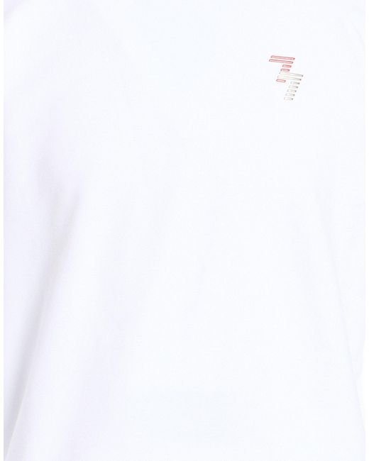 EA7 White Sweatshirt Cotton, Polyester, Elastane for men