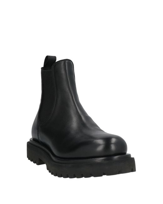 Officine Creative Black Ankle Boots Leather for men