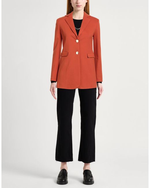 Cristinaeffe Red Blazer Viscose, Nylon, Elastane, Polyester