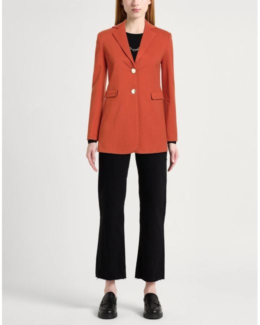 Cristinaeffe Red Blazer Viscose, Nylon, Elastane, Polyester