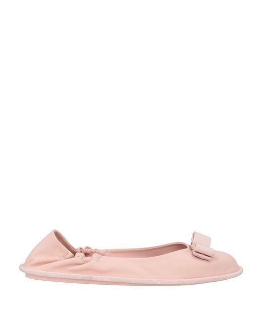 Ferragamo Pink Ballet Flats