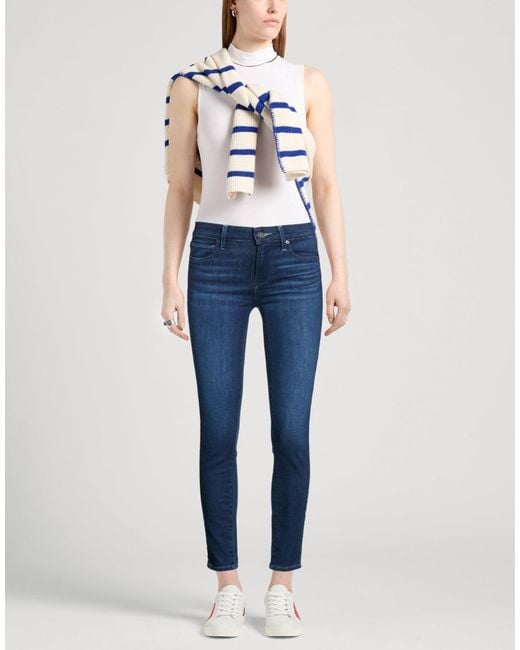 PAIGE Blue Jeans Cotton, Polyester, Elastane