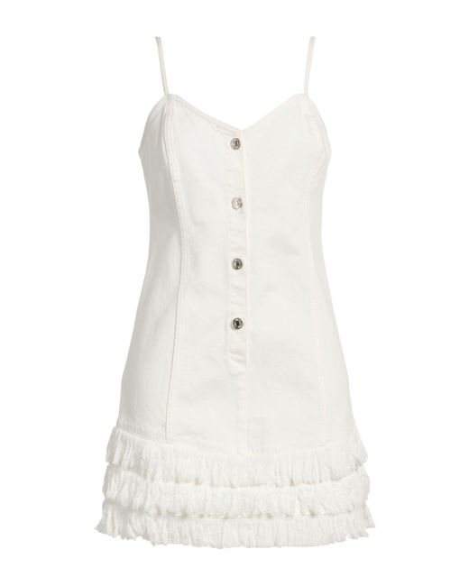 Grifoni White Mini Dress Cotton, Elastane