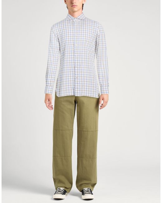 Isaia White Shirt Cotton for men