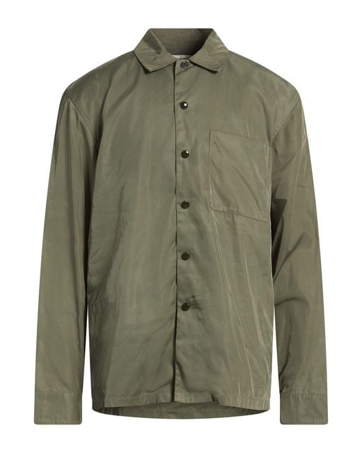 Dries Van Noten Green Military Shirt Polyester for men