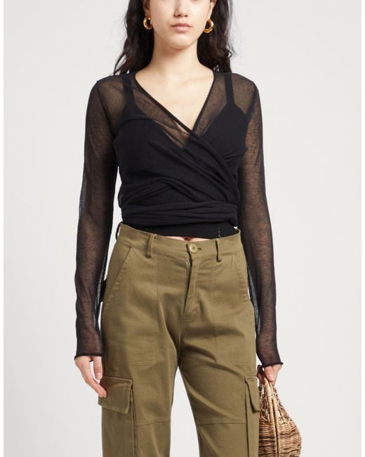 Isabel Benenato Black Wrap Cardigans