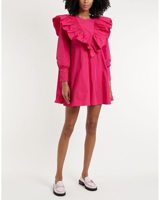 RED Valentino Pink Fuchsia Mini Dress Polyester