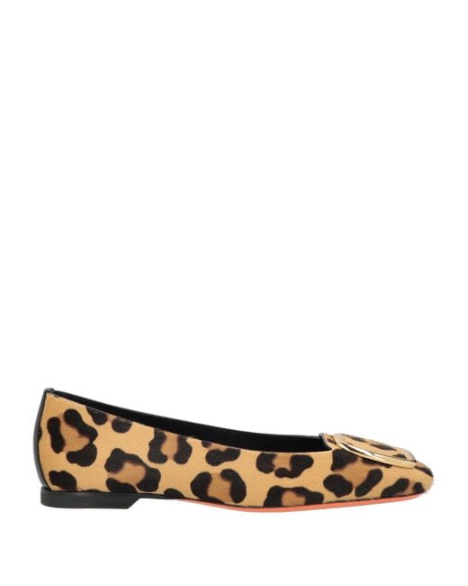 Santoni Multicolor Ballet Flats Leather