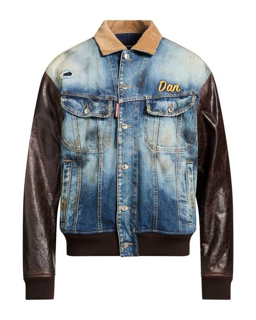 DSquared² Blue Denim Outerwear for men