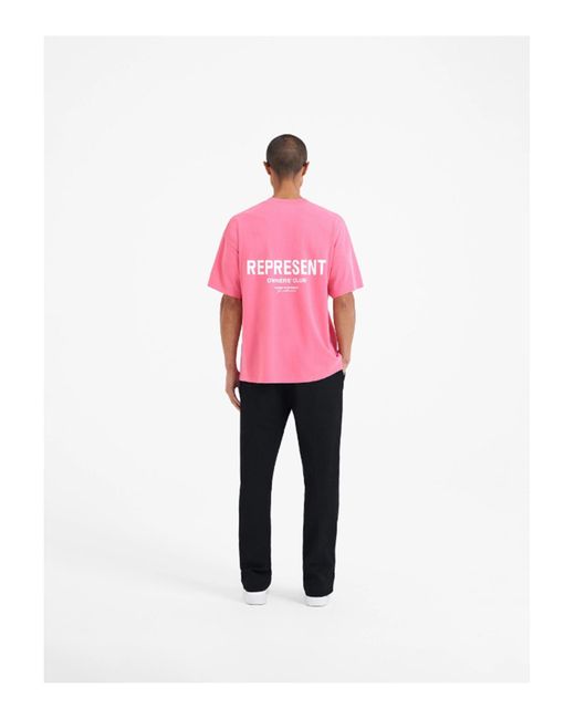 Camiseta Represent de hombre de color Pink