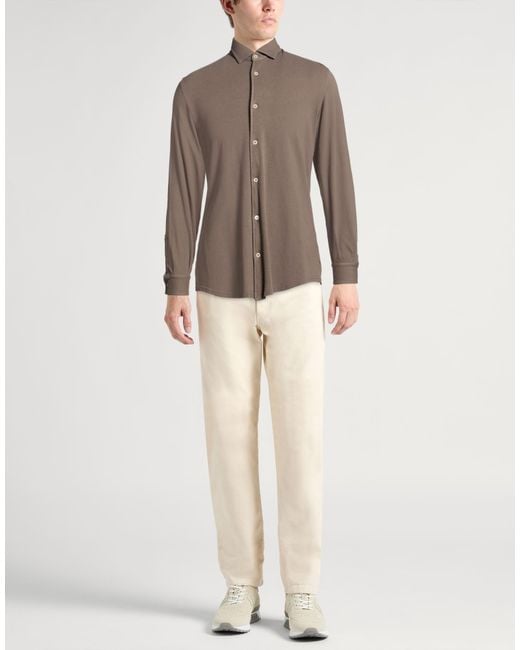Fedeli Brown Shirts for men