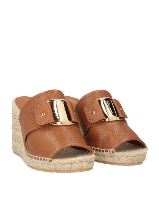 Ferragamo Brown Espadrilles Leather