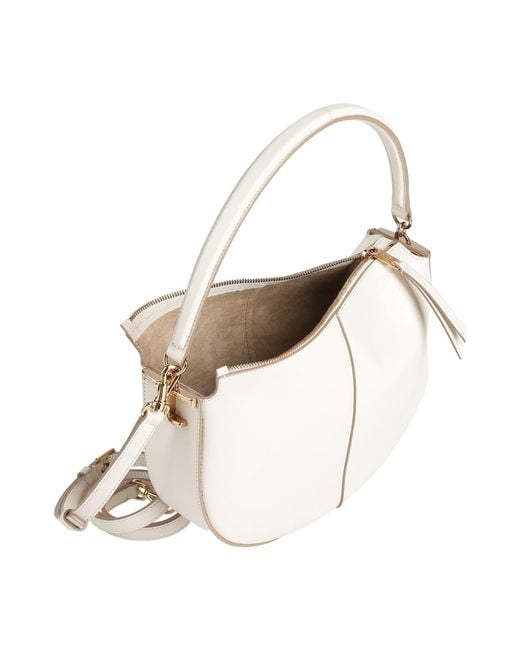 Tod's White Ivory Handbag Leather