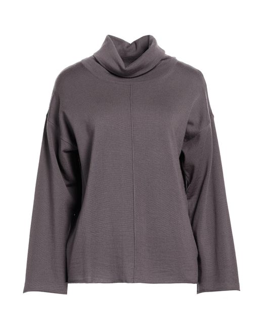 Alpha Studio Brown Turtleneck Merino Wool