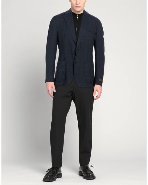Windsor. Blue Midnight Blazer Linen, Lyocell, Elastane for men
