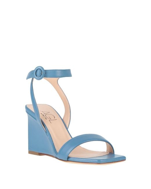 Agl Attilio Giusti Leombruni Blue Sandals Leather