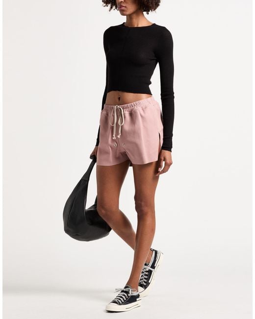 Rick Owens Pink Shorts & Bermuda Shorts